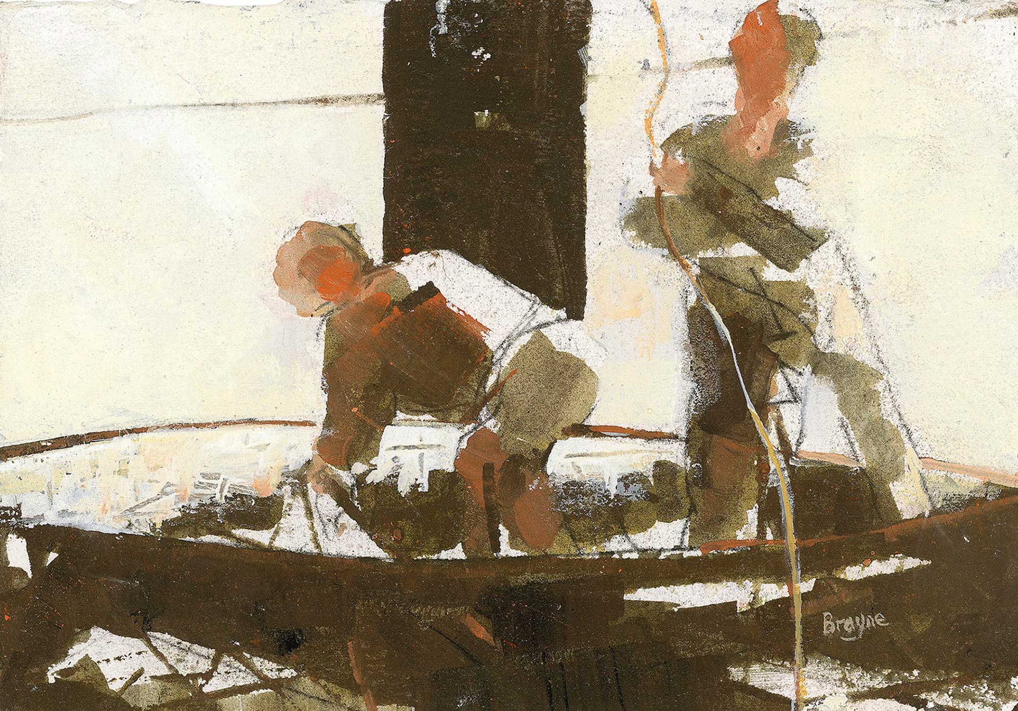 Hauling Nets by David Brayne RWS