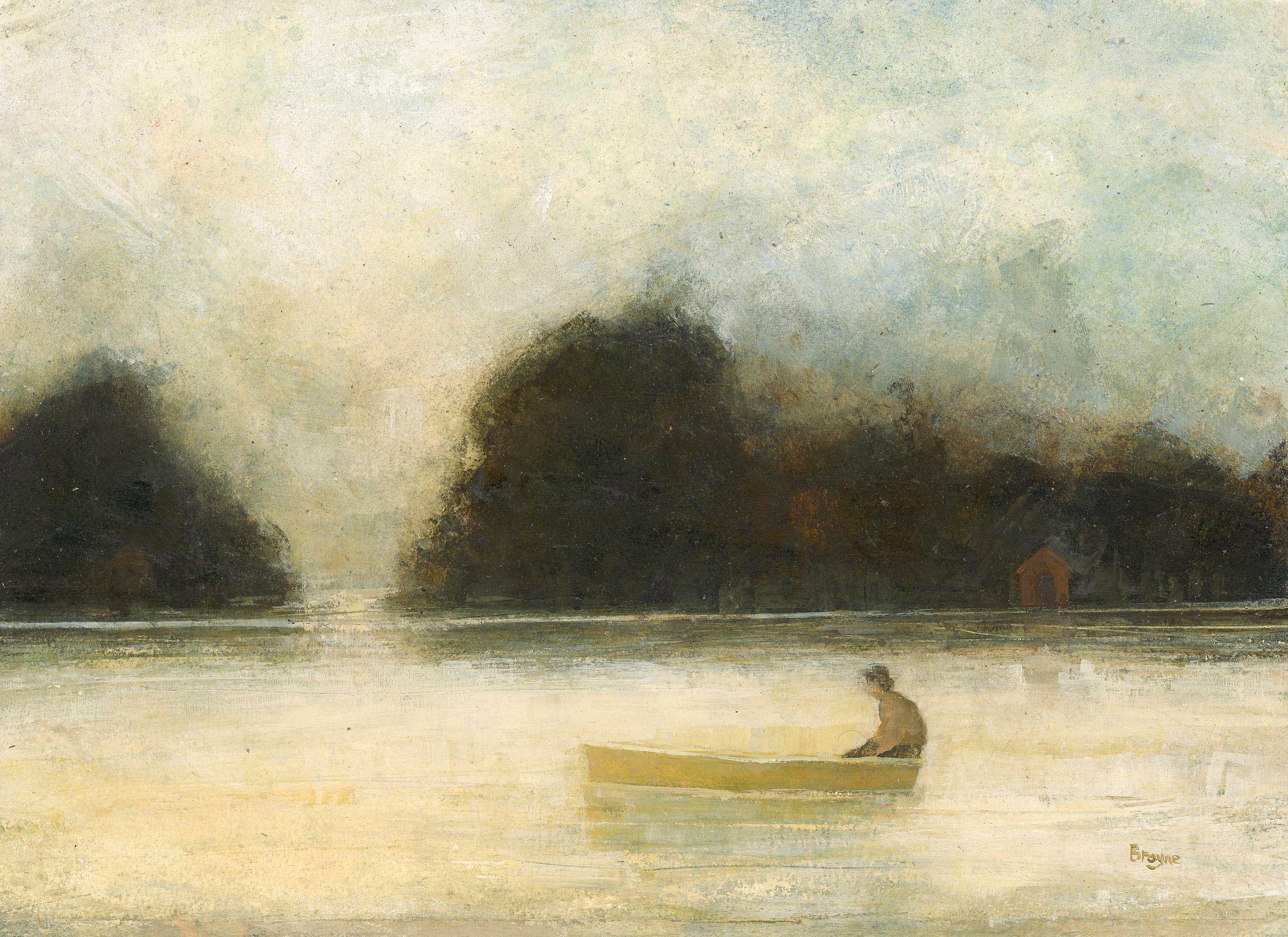 Riverbank Woods by David Brayne RWS